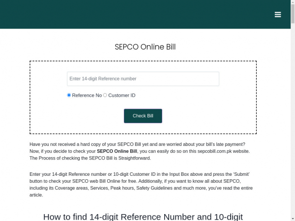 sepcobill.com.pk