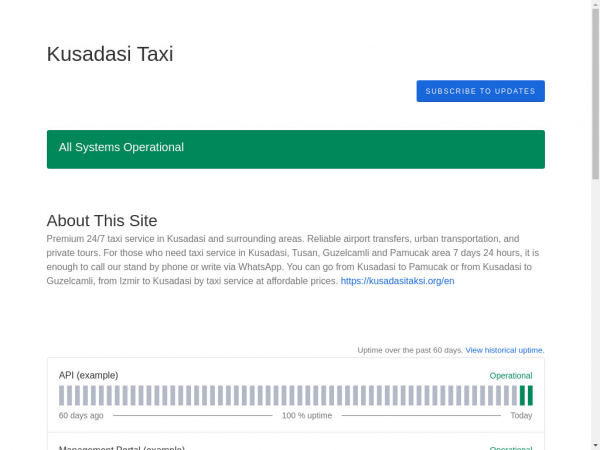 kusadasitaxi.statuspage.io
